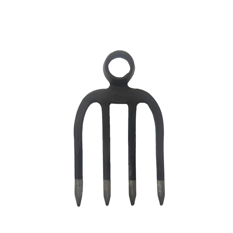 Heavy-Duty 4-Tine Farm Fork Head Carbon Steel Forged Digging Fork for Farmland Cultivation