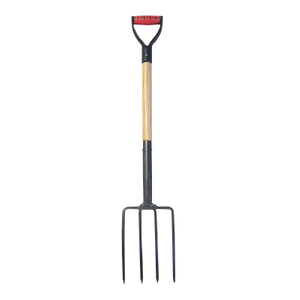 Commercial 4‑Tine Hardwood Handle Garden Pitch Fork Heavy‑Duty Agricultural Digging Fork For Farm And Landscape Work