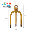 Heavy-Duty 3-Tine Cultivating Rake Head Carbon Steel Farm Fork Head for Soil Tilling