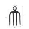 Heavy-Duty 4-Tine Farm Fork Head Carbon Steel Forged Digging Fork for Farmland Cultivation