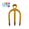 Heavy-Duty 3-Tine Cultivating Rake Head Carbon Steel Farm Fork Head for Soil Tilling