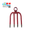 Forged 4-Tine Garden Cultivator Rake Head Carbon Steel Fork Head for Soil Loosening