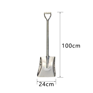 D‑Handle Mirror‑Polished Stainless‑Steel Square Shovel, Heavy‑Duty Rust‑Proof Spade For Farm, Catering And Landscape Work