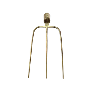 Wholesale 3‑Tine Forged Golden Pitch Fork Head Bulk Farm Digging Fork Replacement Head For Agricultural Tool Distributors