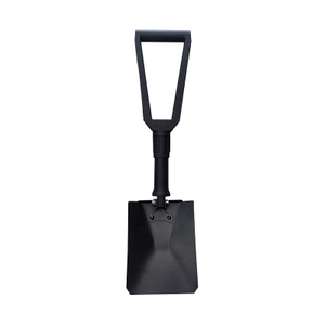 Square Blade Folding Carbon Steel Shovel | Portable Camping Spade with Carry Pouch for Outdoor Digging and Gardening