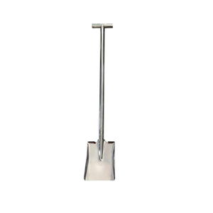 T‑Handle All‑Stainless‑Steel Square Garden Shovel, Heavy‑Duty Rust‑Proof Digging Spade For Outdoor Construction And Farm Work